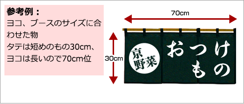 例：ヨコ70cm×タテ30cm